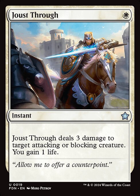 Joust Through | FDN #19 | Nonfoil | English, catalog image