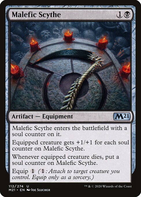 Malefic Scythe | M21 #112 | Nonfoil | English, catalog image