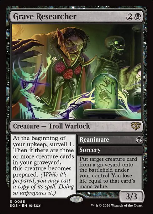 Grave Researcher // Reanimate, SOS #85, English, catalog image