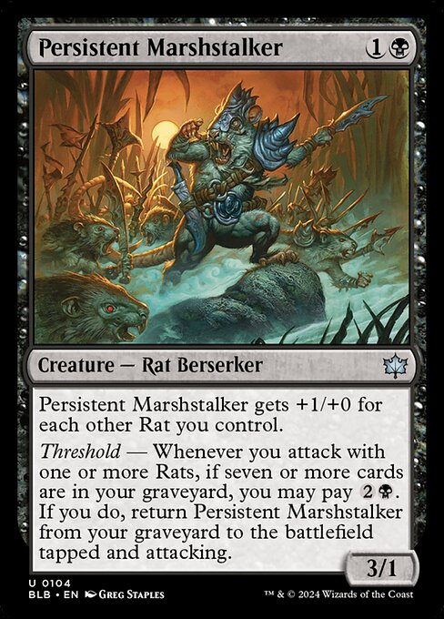 Persistent Marshstalker | BLB #104 | Foil | English, catalog image
