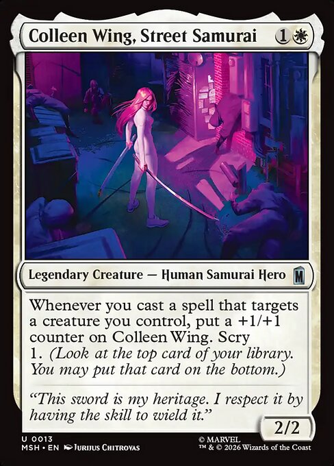 Colleen Wing, Street Samurai | MSH #13 | Foil | English, catalog image
