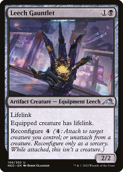 Leech Gauntlet | NEO #106 | Nonfoil | English, catalog image