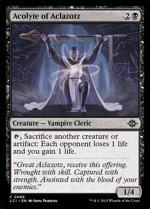 Acolyte of Aclazotz | LCI #89 | Nonfoil | English, catalog image