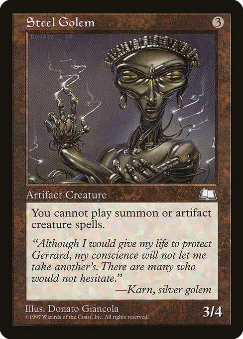 Steel Golem, WTH #157, English, catalog image