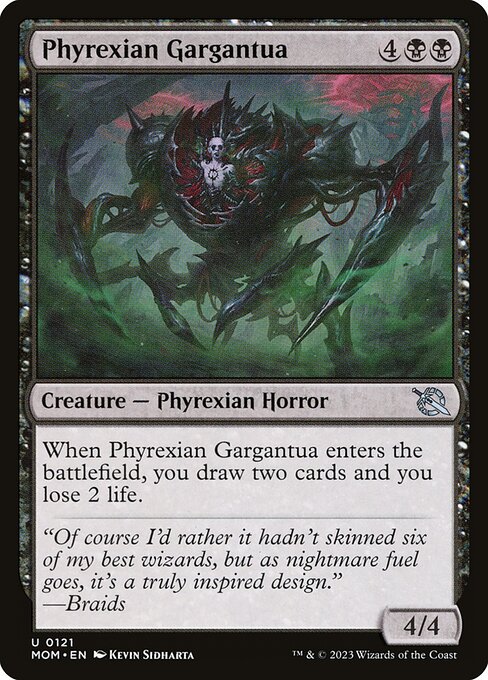 Phyrexian Gargantua | MOM #121 | Nonfoil | English, catalog image