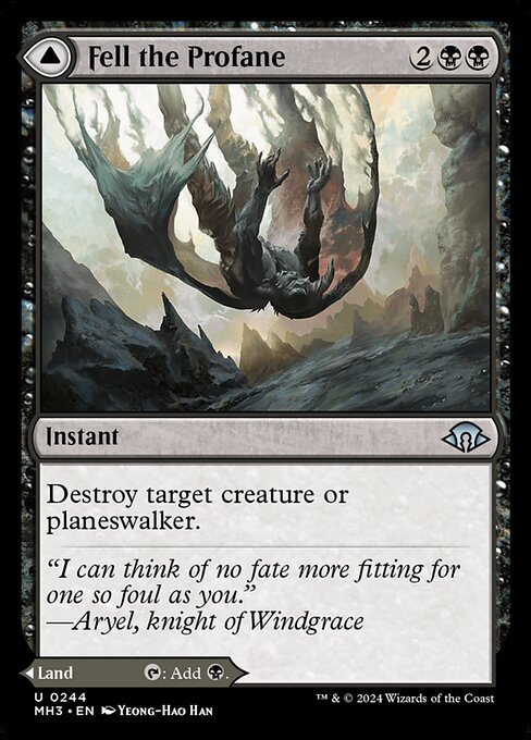 Fell the Profane // Fell Mire | MH3 #244 | Nonfoil | English, catalog image