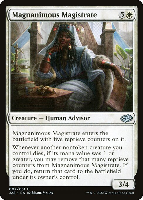 Magnanimous Magistrate | J22 #7 | Nonfoil | English, catalog image