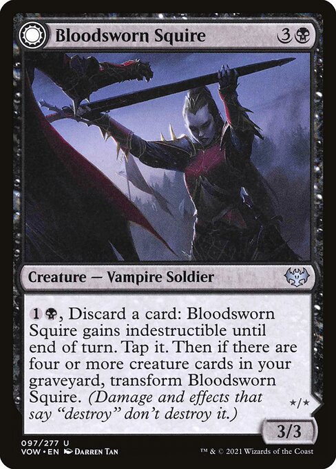Bloodsworn Squire // Bloodsworn Knight | VOW #97 | Nonfoil | English, catalog image