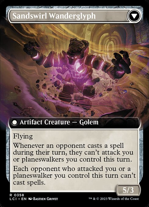 Unstable Glyphbridge // Sandswirl Wanderglyph, reverse face, catalog image