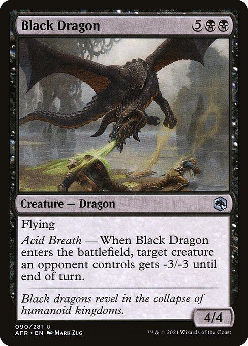 Black Dragon | AFR #90 | Nonfoil | English, catalog image