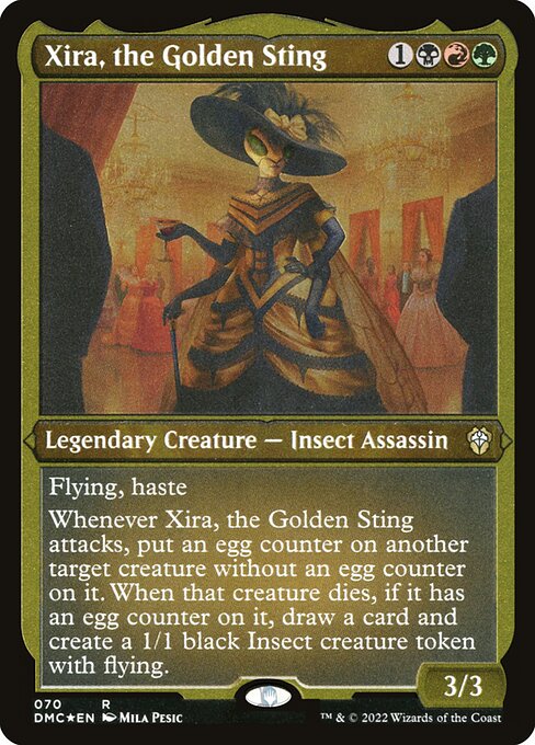 Xira, the Golden Sting | DMC #70 | Etched Foil | English, catalog image