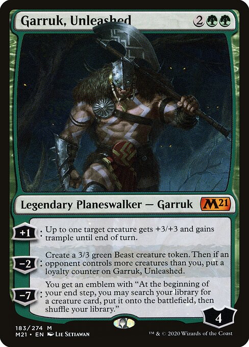 Garruk, Unleashed, M21 #183, English, catalog image