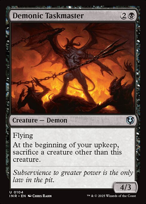 Demonic Taskmaster | INR #104 | Nonfoil | English, catalog image