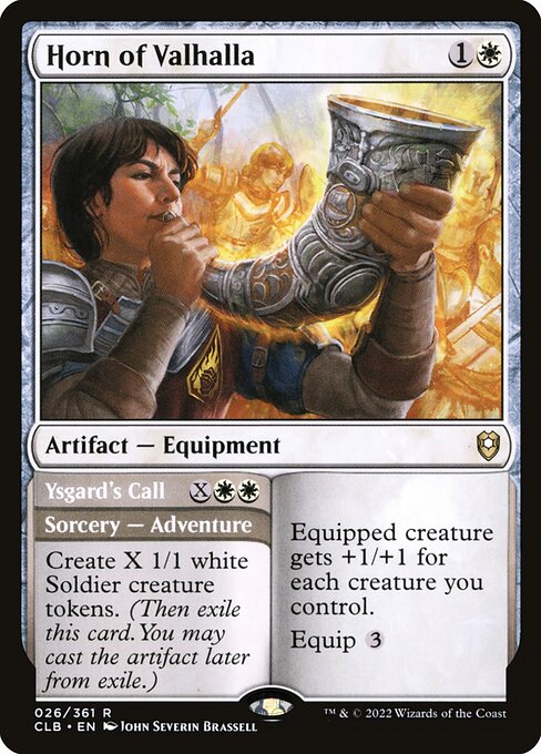 Horn of Valhalla // Ysgard's Call | CLB #26 | Nonfoil | English, catalog image