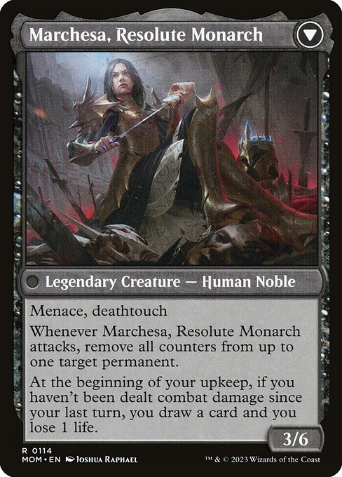 Invasion of Fiora // Marchesa, Resolute Monarch, reverse face, catalog image