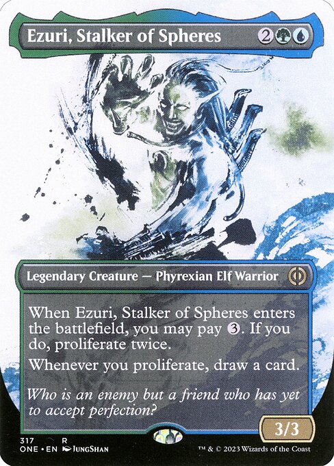 Ezuri, Stalker of Spheres | ONE #317 | Foil | English, catalog image