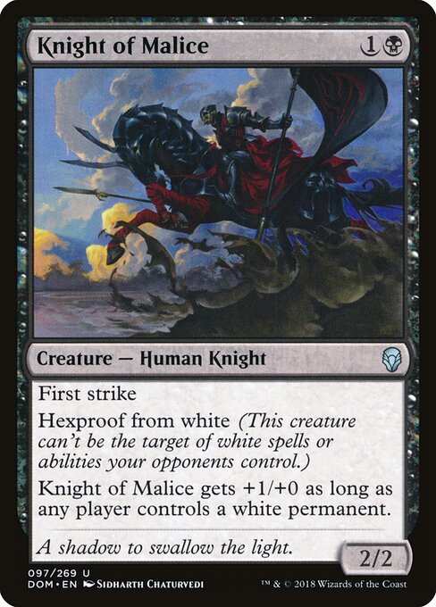 Knight of Malice | DOM #97 | Nonfoil | English, catalog image