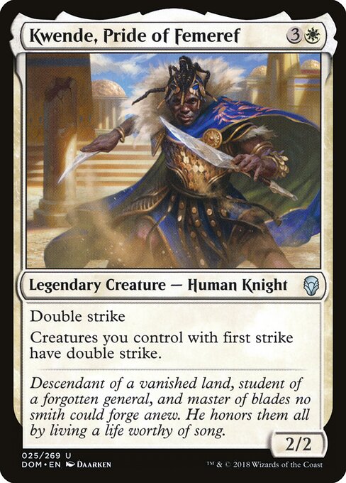 Kwende, Pride of Femeref | DOM #25 | Nonfoil | English, catalog image