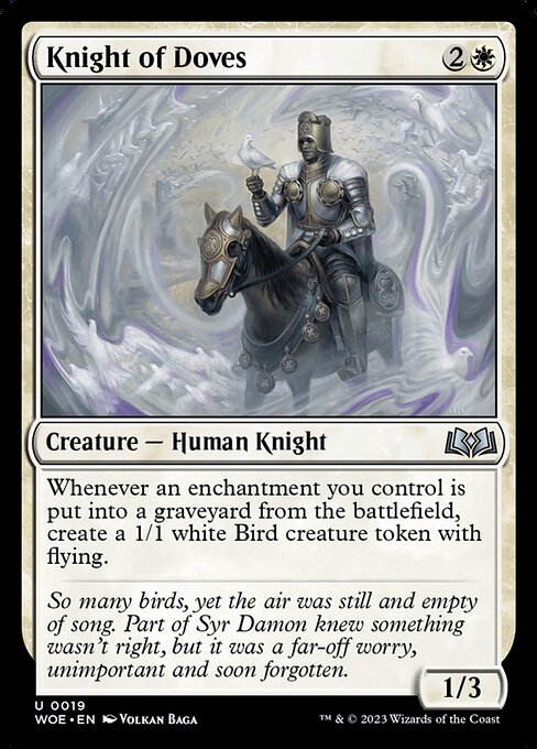 Knight of Doves | WOE #19 | Nonfoil | English, catalog image