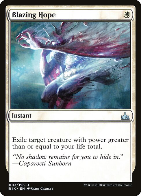 Blazing Hope | RIX #3 | Nonfoil | English, catalog image