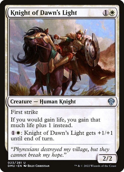 Knight of Dawn's Light | DMU #23 | Nonfoil | English, catalog image