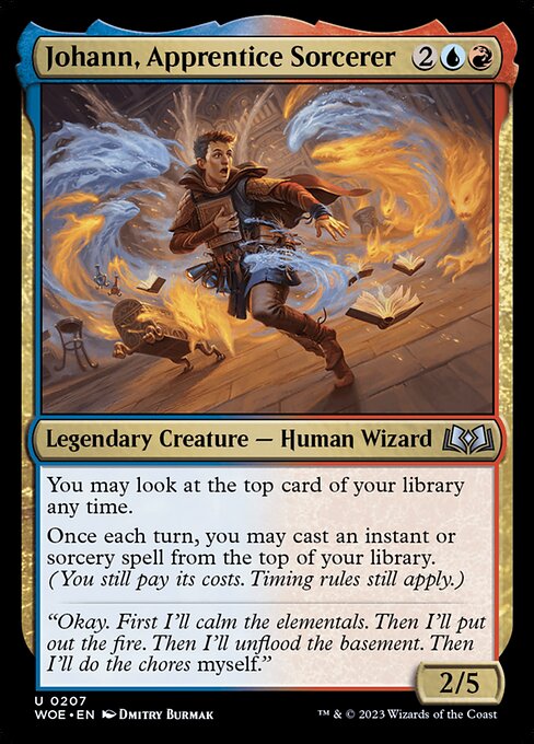 Johann, Apprentice Sorcerer | WOE #207 | Nonfoil | English, catalog image