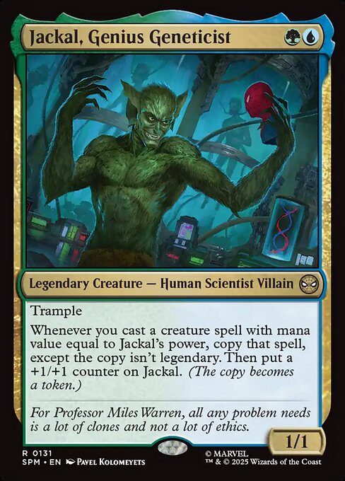 Jackal, Genius Geneticist | SPM #131 | Nonfoil | English, catalog image