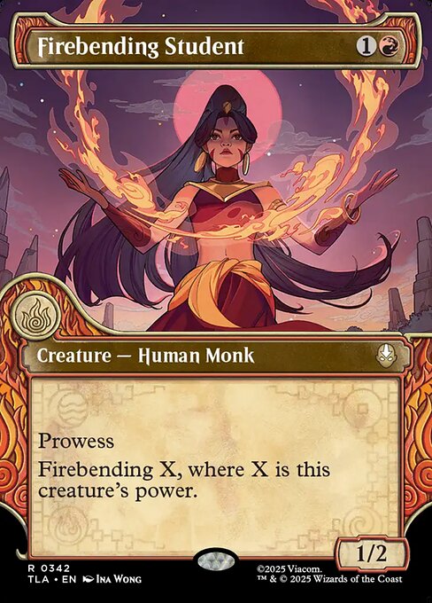 Firebending Student, TLA #342, English, catalog image