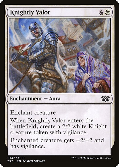 Knightly Valor | 2X2 #14 | Nonfoil | English, catalog image