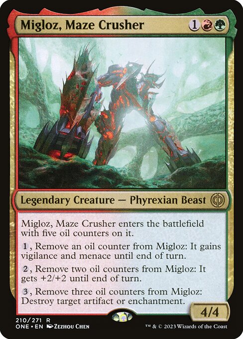 Migloz, Maze Crusher | ONE #210 | Nonfoil | English, catalog image