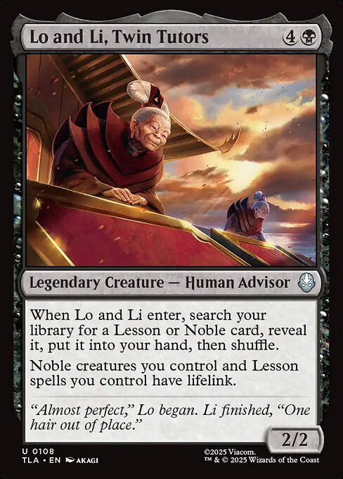 Lo and Li, Twin Tutors | TLA #108 | Nonfoil | English, catalog image