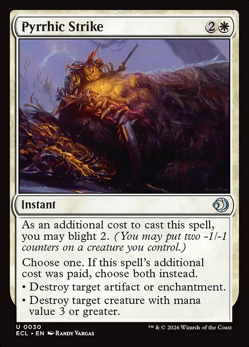 Pyrrhic Strike | ECL #30 | Nonfoil | English, catalog image