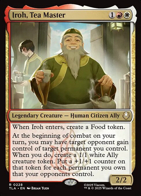 Iroh, Tea Master | TLA #228 | Nonfoil | English, catalog image