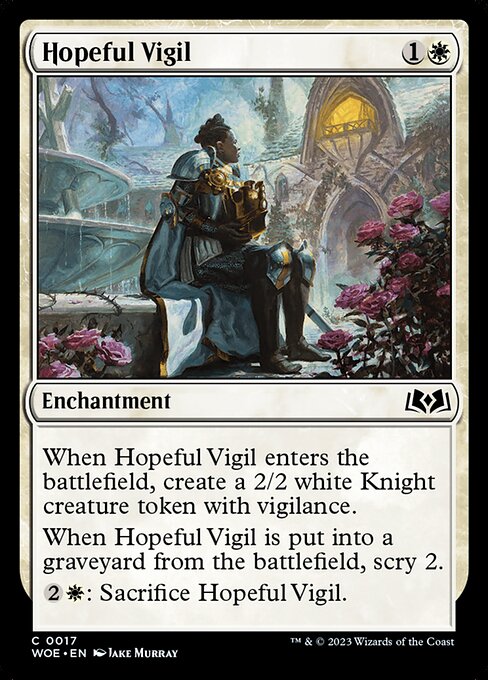 Hopeful Vigil | WOE #17 | Nonfoil | English, catalog image
