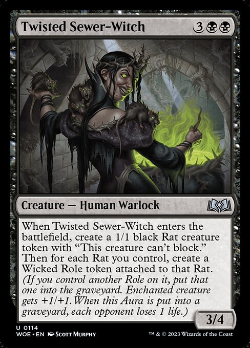 Twisted Sewer-Witch | WOE #114 | Foil | English, catalog image
