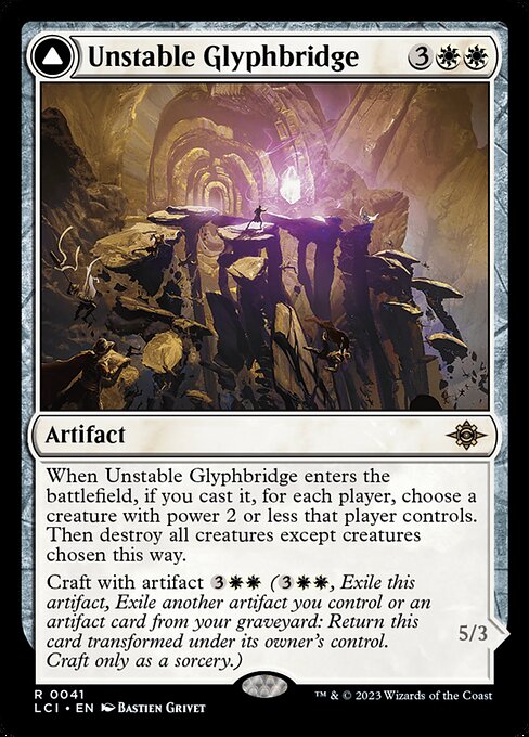 Unstable Glyphbridge // Sandswirl Wanderglyph | LCI #41 | Nonfoil | English, catalog image