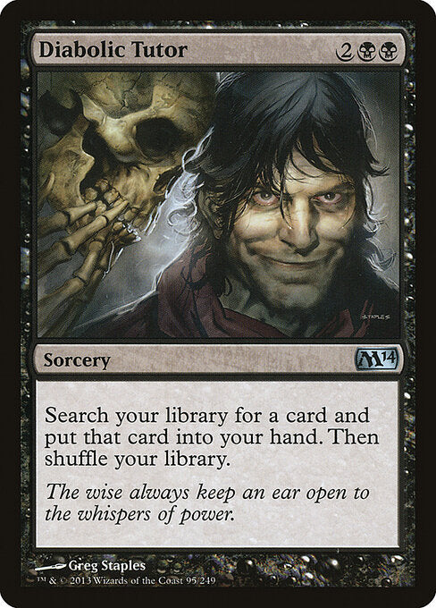 Diabolic Tutor, M14 #95, English, catalog image