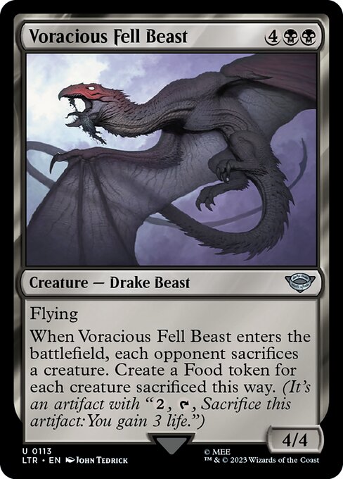 Voracious Fell Beast | LTR #113 | Nonfoil | English, catalog image