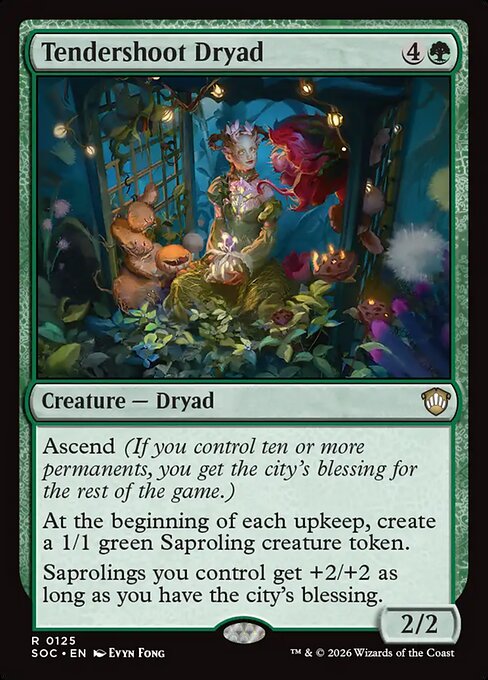 Tendershoot Dryad, SOC #125, English, catalog image