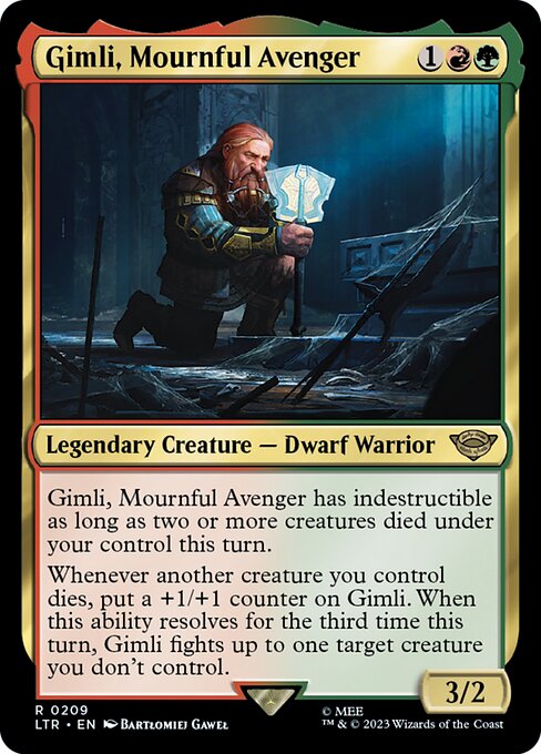 Gimli, Mournful Avenger | LTR #209 | Nonfoil | English, catalog image