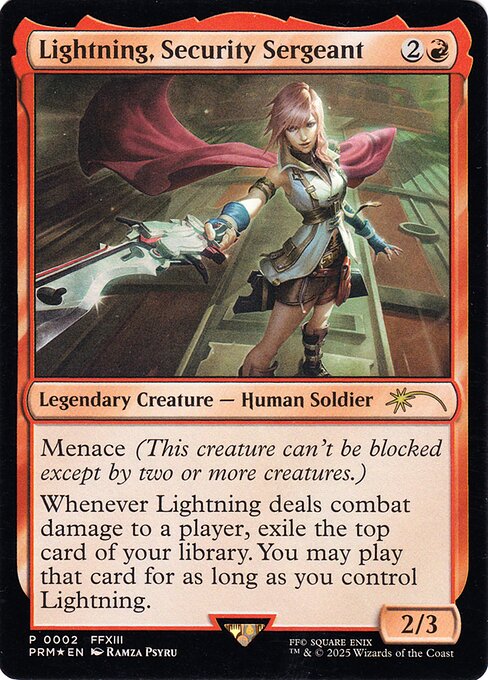 Lightning, Security Sergeant | PMEI #2025-12 | Foil | English, catalog image