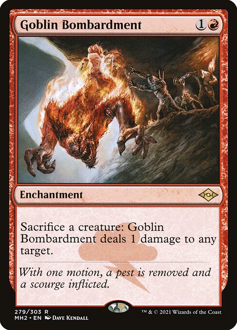 Goblin Bombardment, MH2 #279, English, catalog image