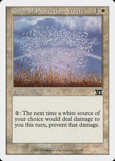 Circle of Protection: White | 6ED #12 | Nonfoil | English, catalog image