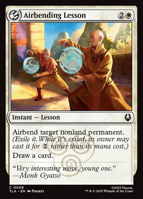 Airbending Lesson | TLA #8 | Nonfoil | English, catalog image