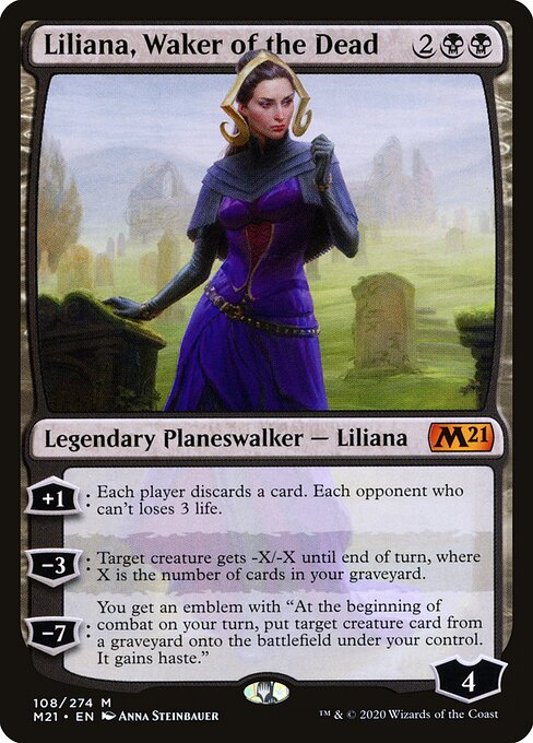 Liliana, Waker of the Dead, M21 #108, English, catalog image