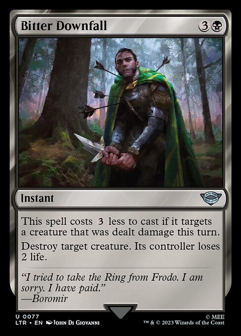 Bitter Downfall | LTR #77 | Nonfoil | English, catalog image