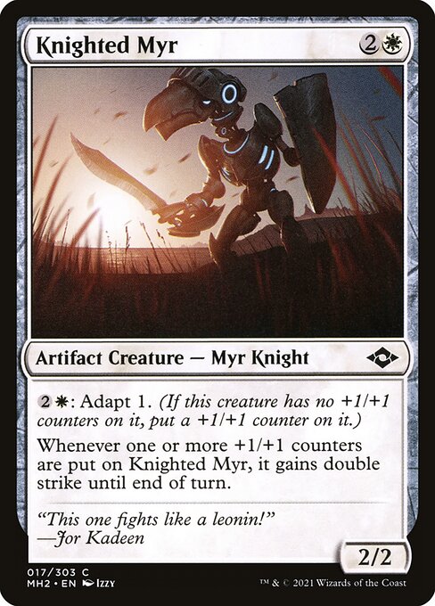 Knighted Myr | MH2 #17 | Nonfoil | English, catalog image