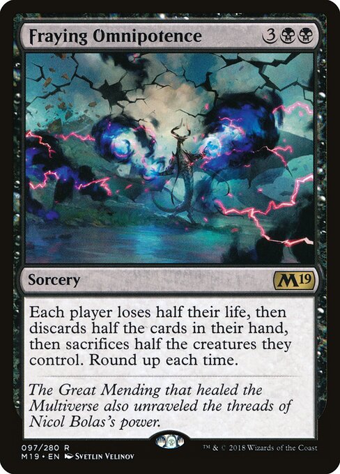 Fraying Omnipotence | M19 #97 | Nonfoil | English, catalog image
