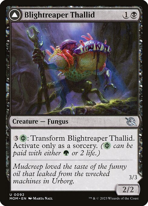 Blightreaper Thallid // Blightsower Thallid | MOM #92 | Nonfoil | English, catalog image