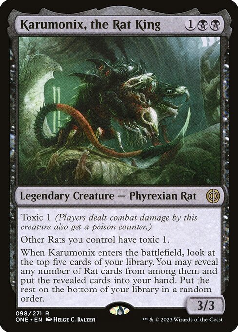 Karumonix, the Rat King | ONE #98 | Nonfoil | English, catalog image